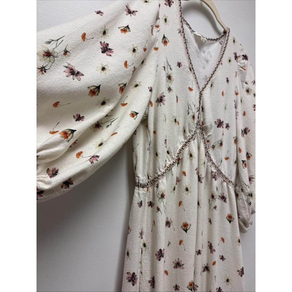 Max Studio London Boho Peasant Maxi Dress Wild Flowers‎ Size Womens XL - Picture 7 of 11